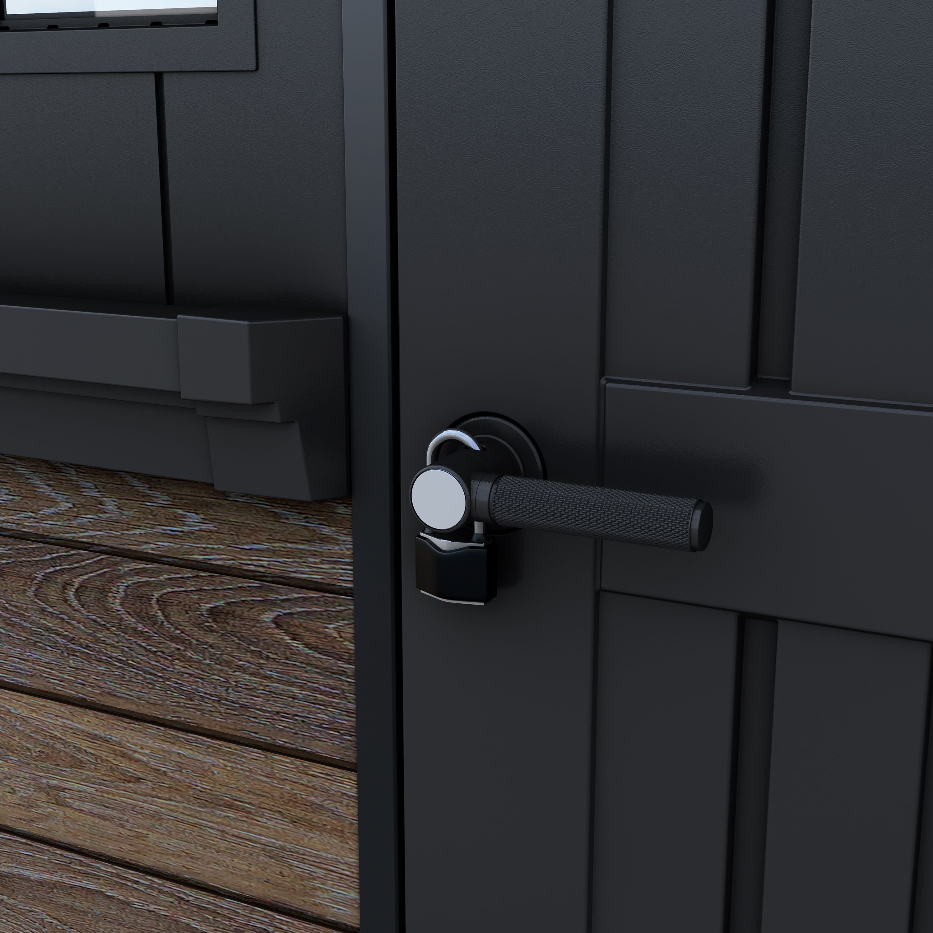 Keter Signature Walnut Collection Resin Walnut Brown Garden bar (H)2.32m (W)2.79m (D)2.1m