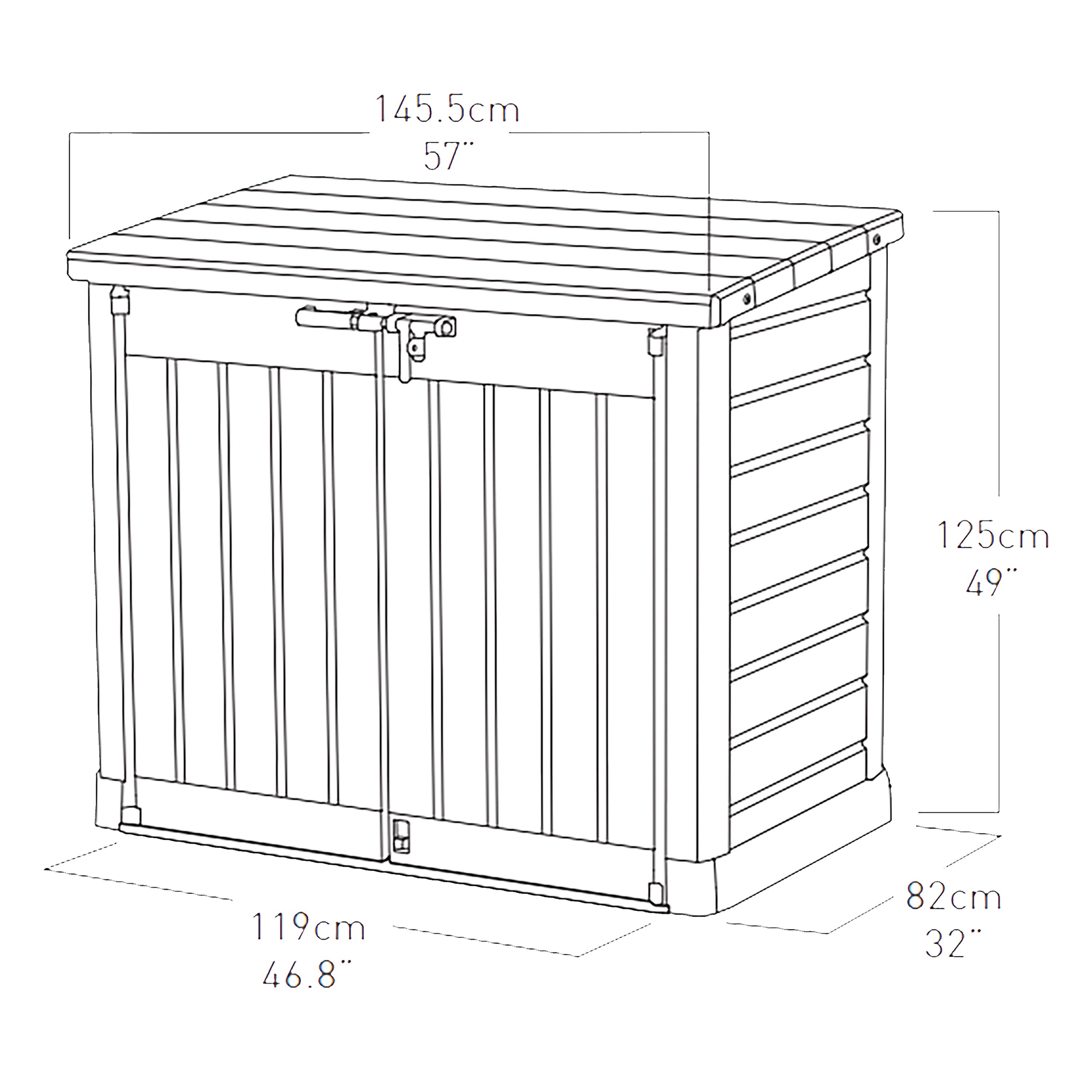 Keter Store it out Max 1200L Resin Bin storage - Green