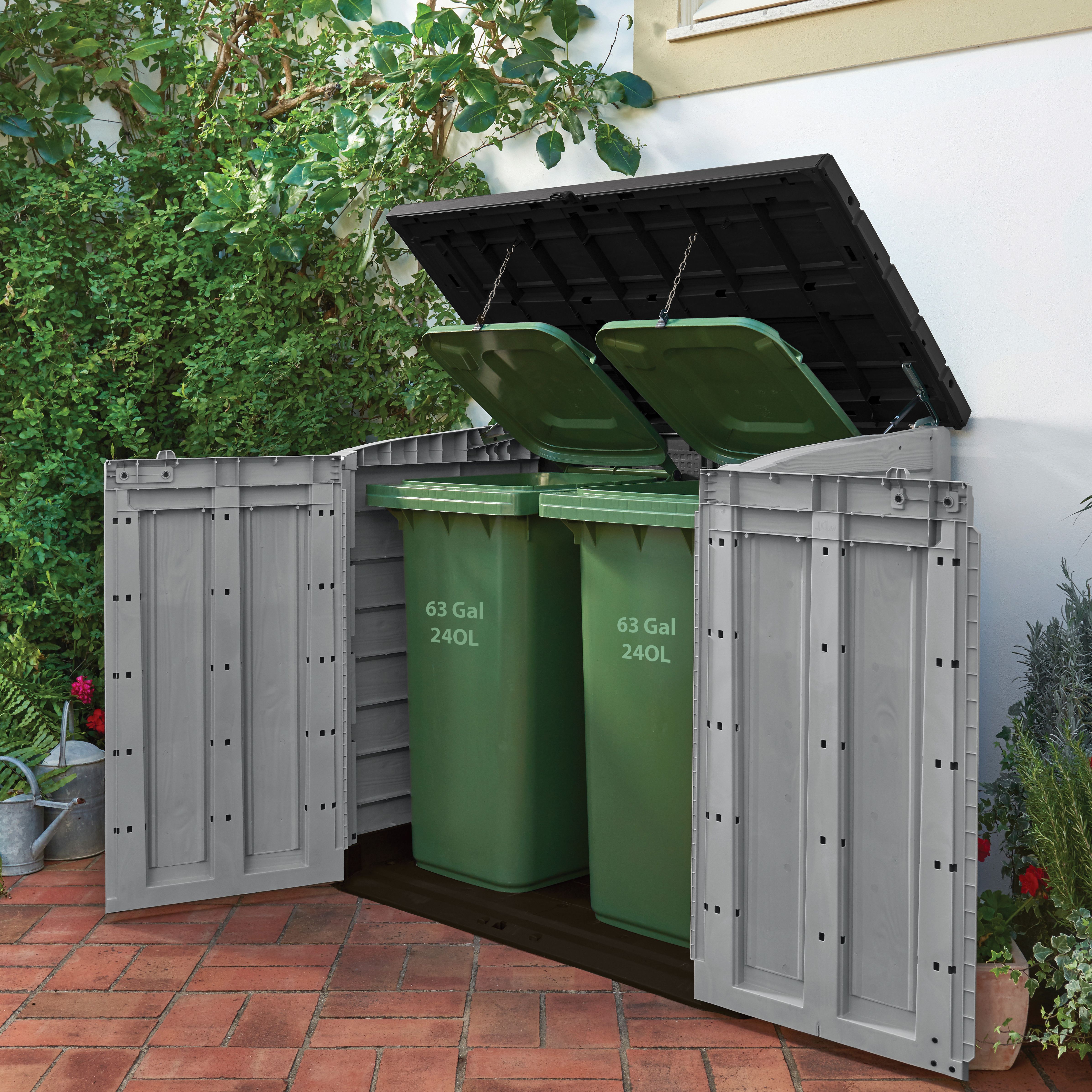 Keter Store It Out Max Grey 1200L Pent Garden storage 1250mm 1455mm