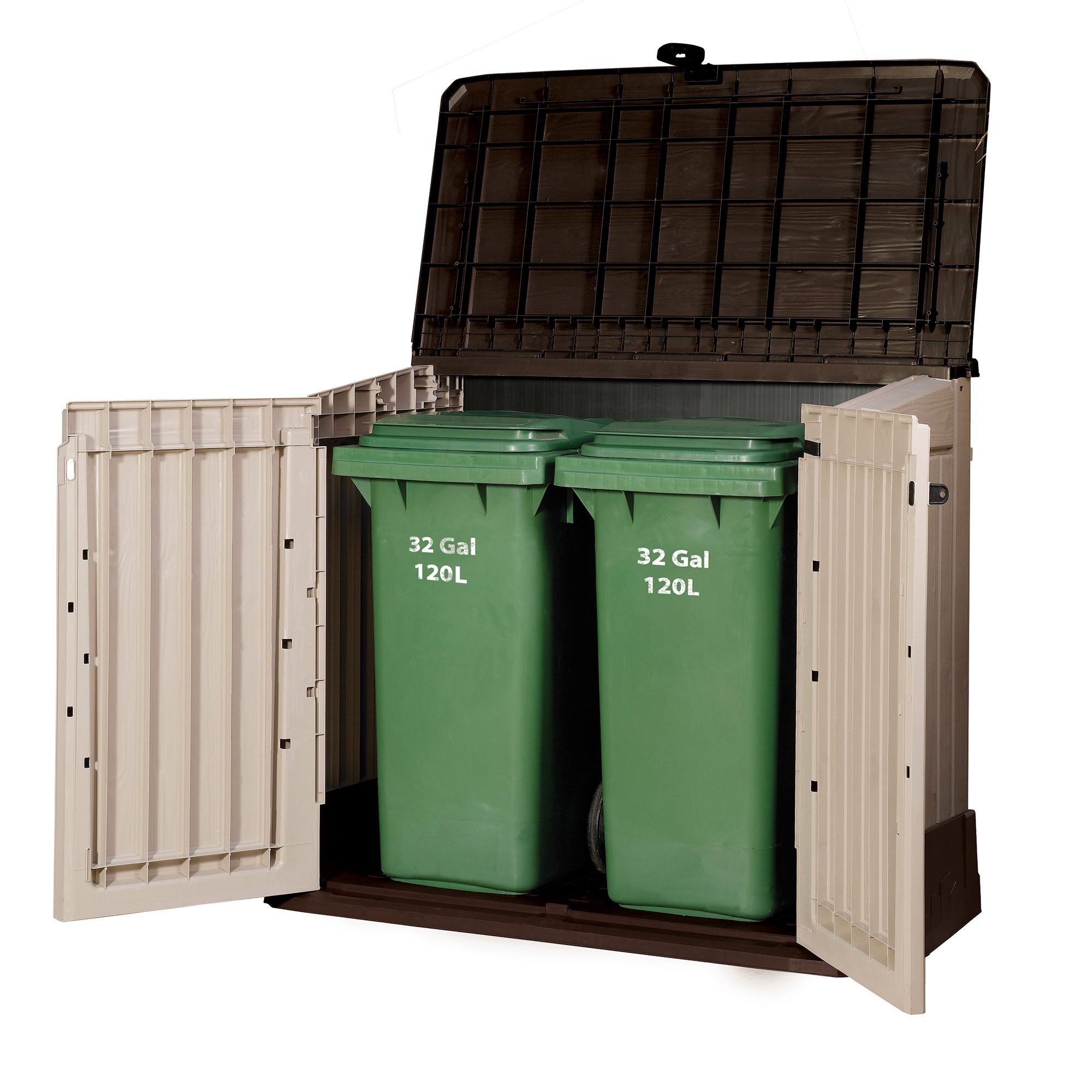 Keter Store It Out Midi 880L Polypropylene Garden storage box - Beige & brown