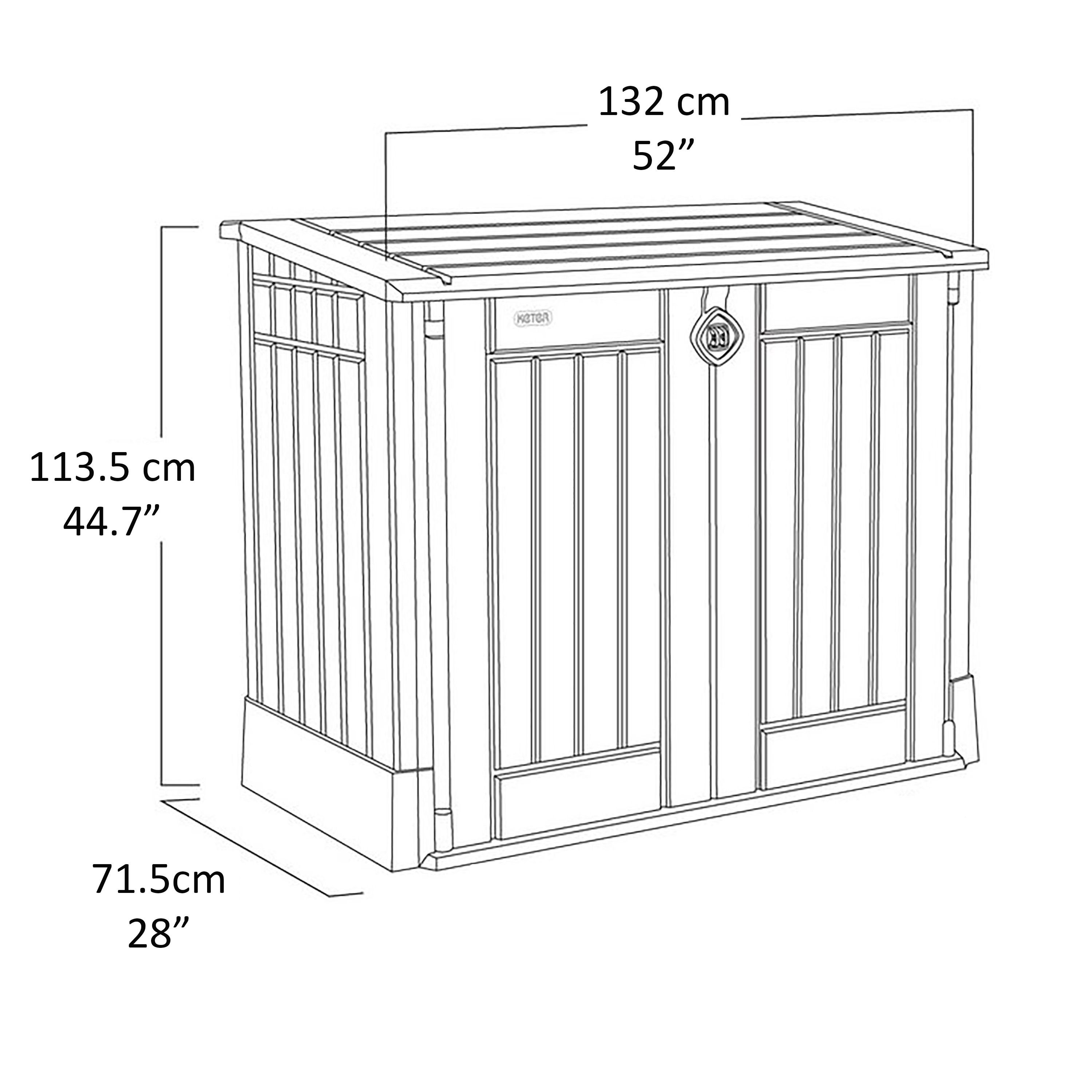 Keter Store it out Midi 880L Resin 132x71.5ft Bin storage - Grey