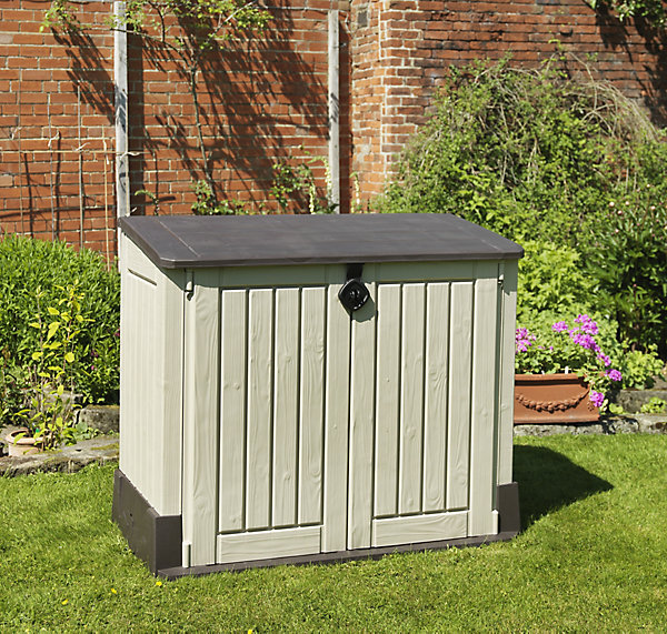 Keter Store it out midi Beige & brown 845L Garden storage Keter Store it out midi Beige & brown 845L Garden storage