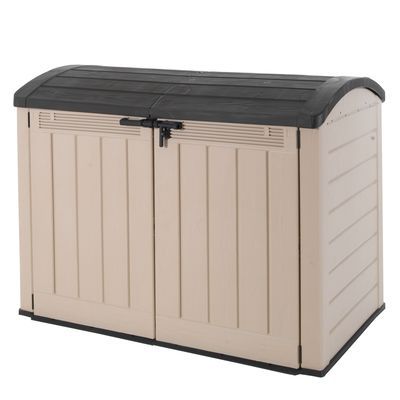 Keter Store It Out Max Grey Wood effect Pent Garden storage 1200L