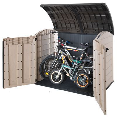 Keter bike shop storage shed