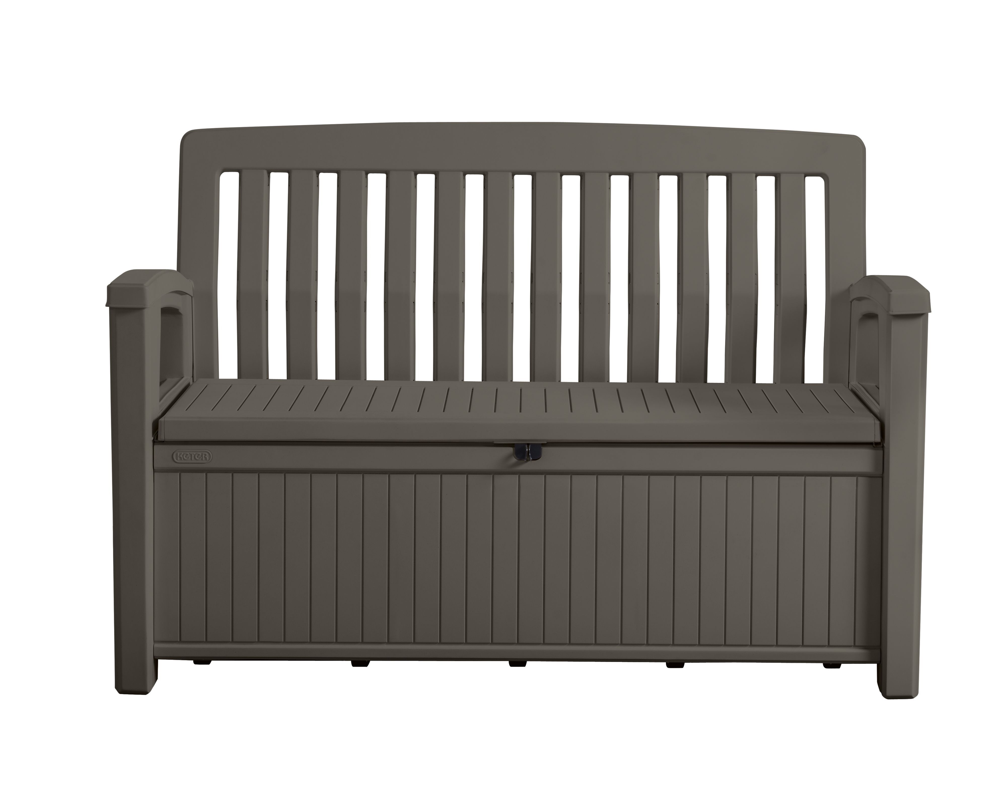 Keter Taupe Plastic Bench storage box 140cm W 84cm H