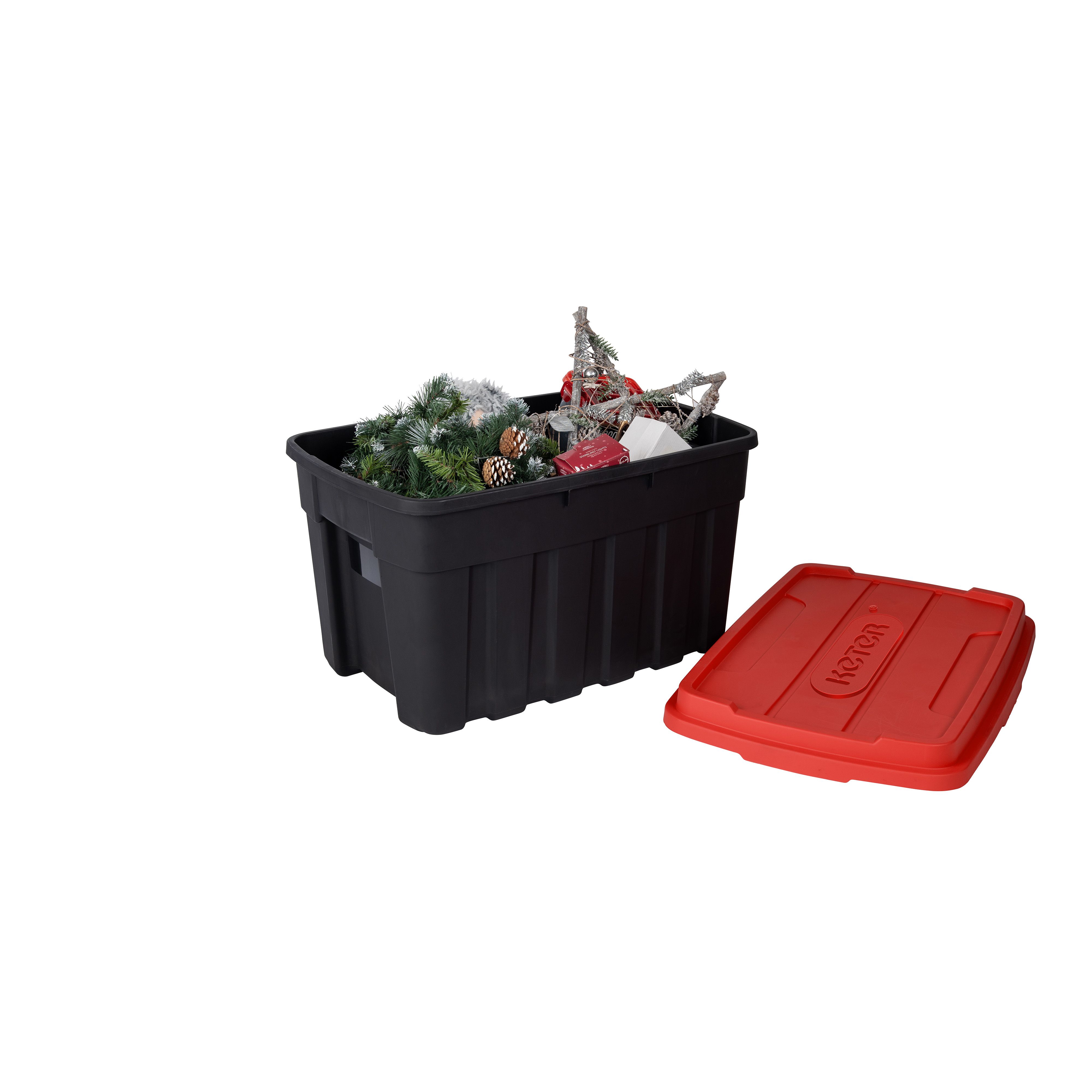 Tough Box 64 Gallon Heavy Duty Storage Tote With Wheels, Black/Red - Sam's  Club