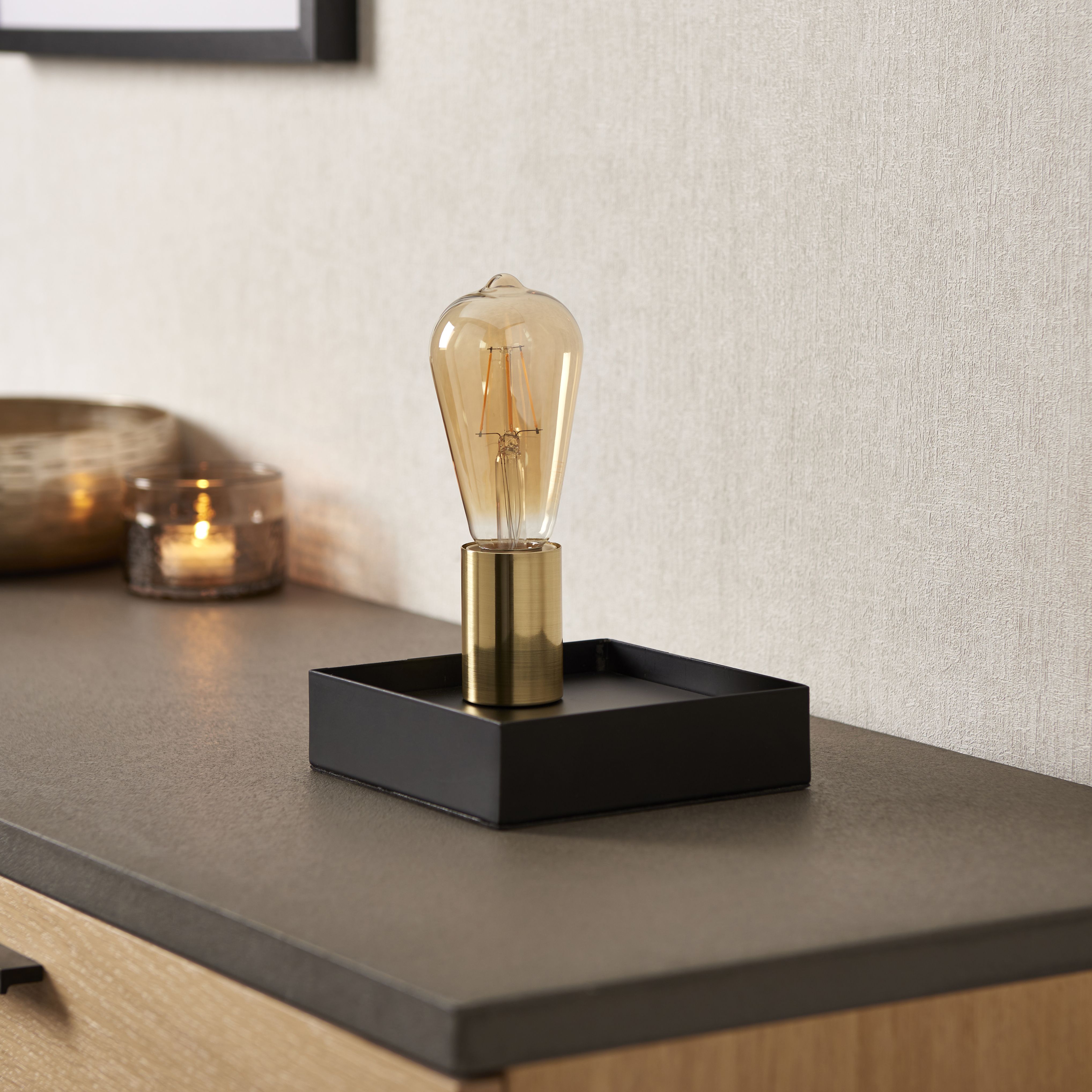 Key Square Matt Black Table lamp