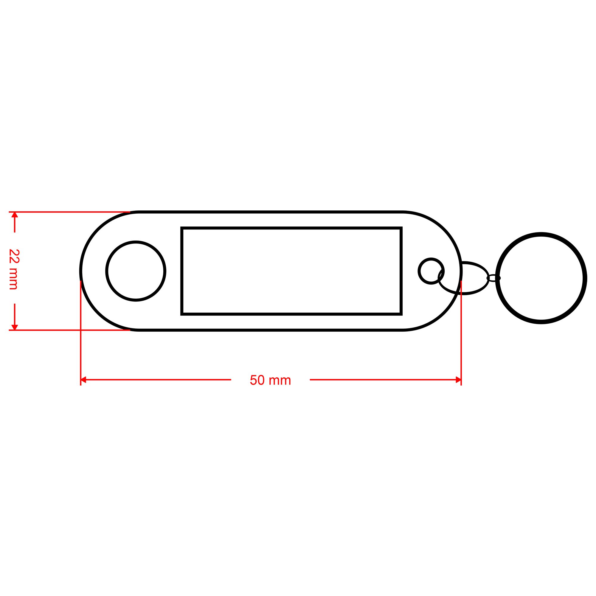 Key tag holder Multicolour, Pack of 12