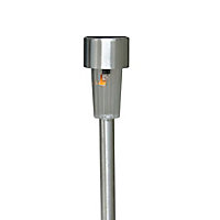 Khara Silver effect Solar-powered LED Outdoor Spike light, Pack of 10