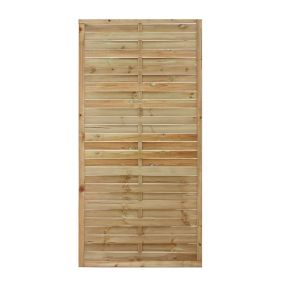 Khoper Autoclave Green Wooden Fence panel (W)0.9m (H)1.8m