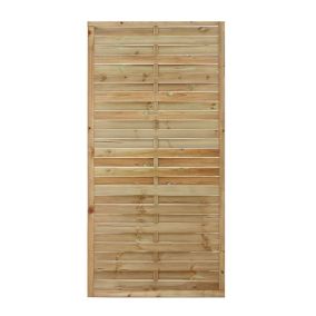 Khoper Traditional Autoclave Green Wooden Fence panel (W)0.9m (H)1.8m