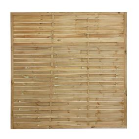 Khoper Traditional Autoclave Green Wooden Fence panel (W)1.8m (H)1.8m