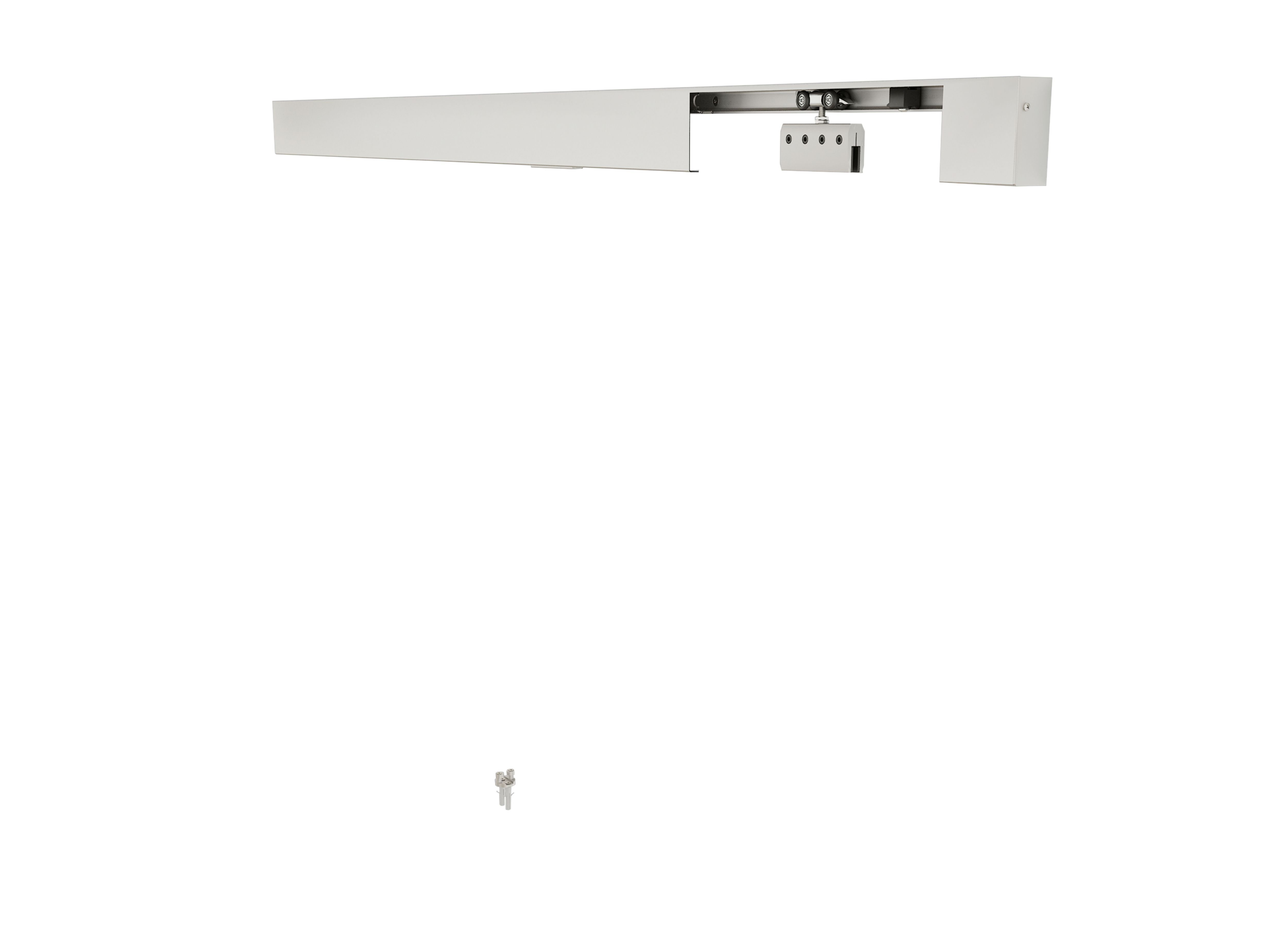 Kidal Silver Sliding door track system (L) 200cm