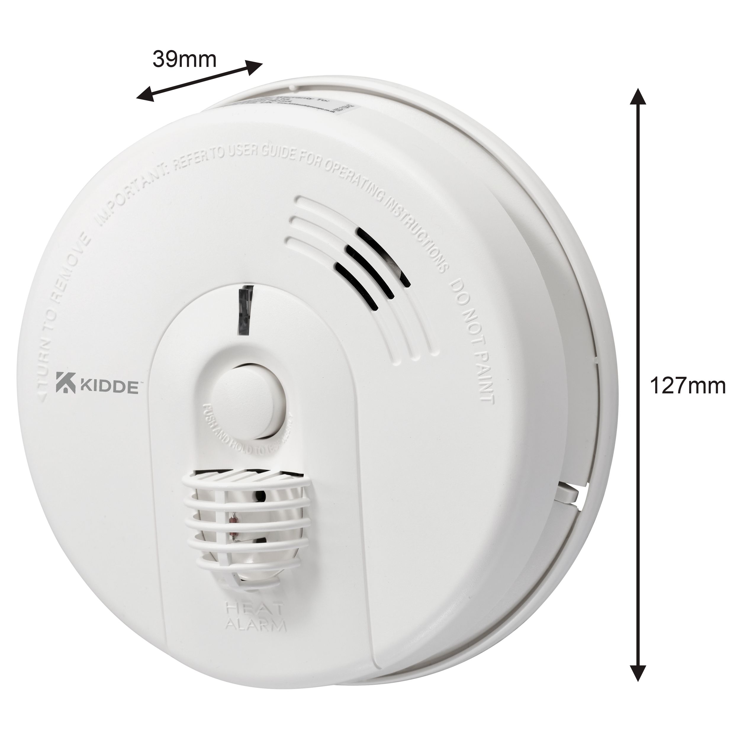 Kidde KF30 Wired Interlinked Heat Alarm with Replaceable battery