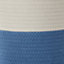 Kids at Home Kids Blue & white Polyester Nestable Storage basket (H)25cm (W)25cm (D)24cm