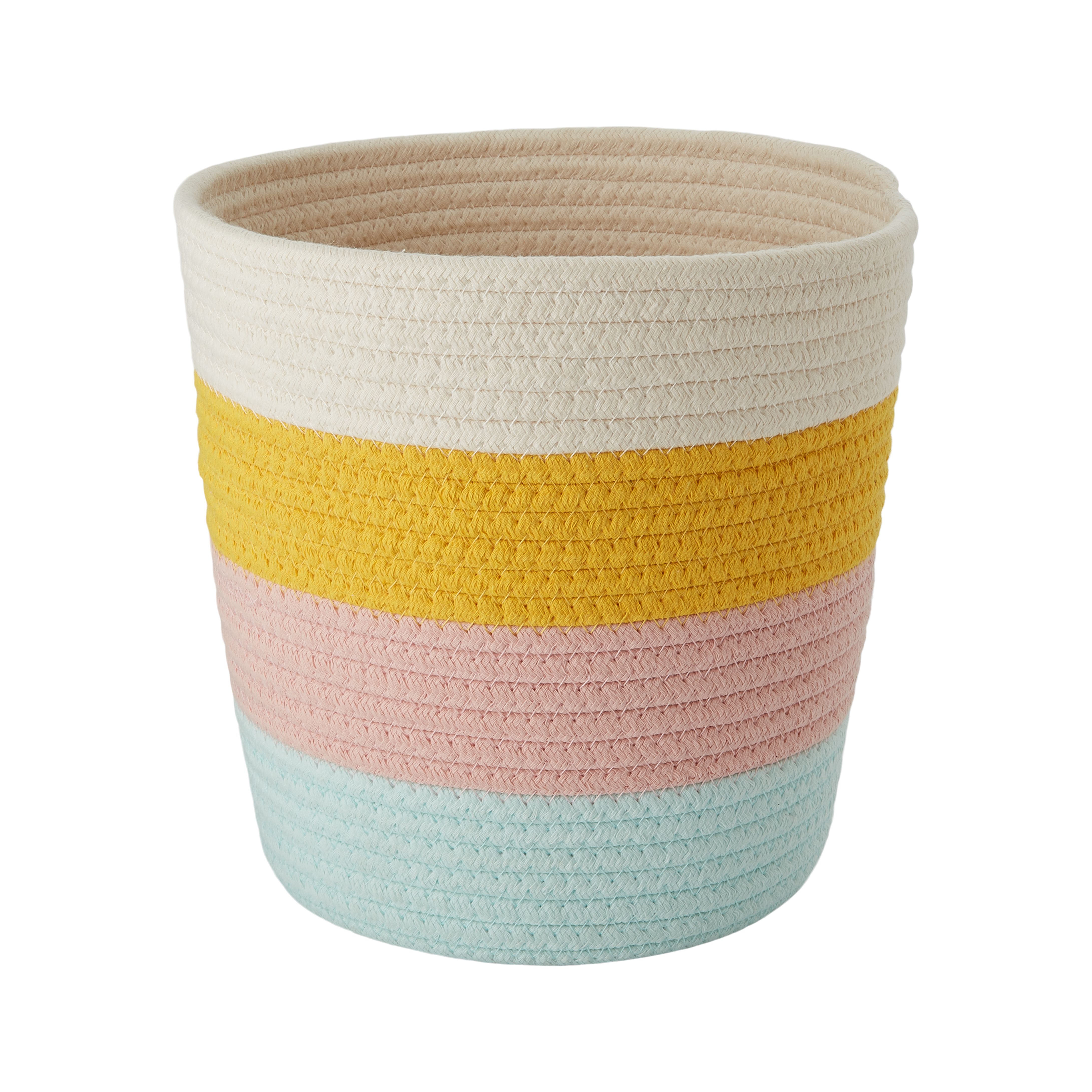 Kids at Home Kids Multicolour Polyester Nestable Storage basket (H)25cm (W)25cm (D)24cm