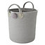 Kids at Home Kids Pom-pom Grey Polyester Nestable Storage basket (H)30cm (W)30cm (D)29cm