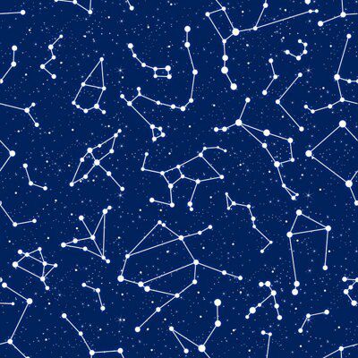Kids Colours Blue Constellation Smooth Wallpaper