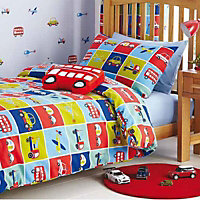 Kids Colours Transport Multicolour Single Bedding set