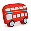 Kids Colours Transport Red Transport bus Cushion (L)28cm x (W)37cm