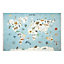 Kids Multicolour Animal Map Woven effect Medium Rug 150cmx100cm