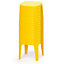 Kids Yellow Plastic 4 seater Square Table