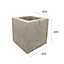 Kilsaran Half hollow football Common Texture Hollow concrete block (L)215mm (W)215mm (H)215mm