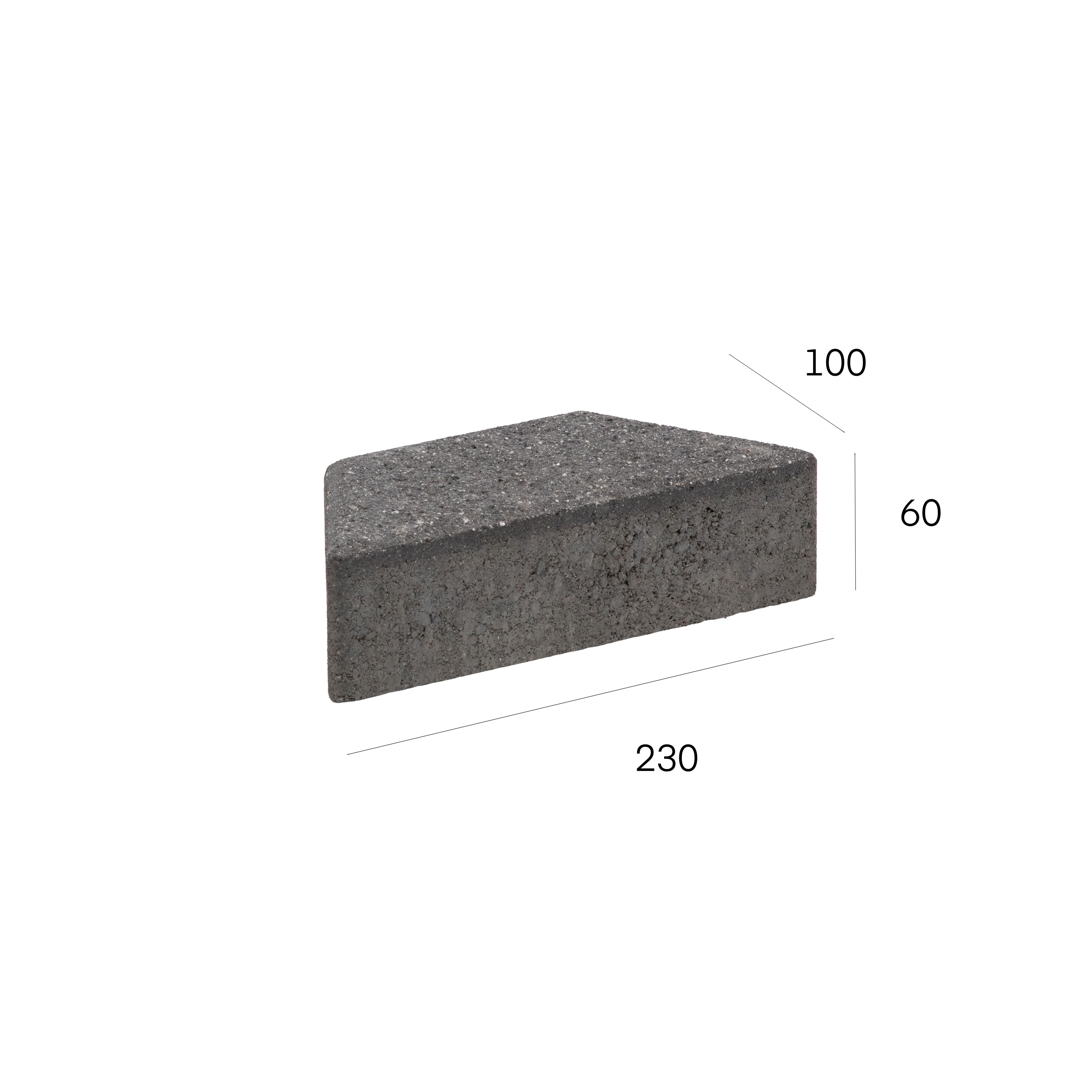 Kilsaran Hexo half Black Granite Sett (L)100mm (W)230mm