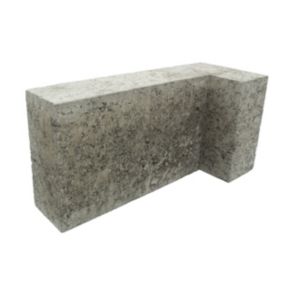 Kilsaran L-Block Common Texture Concrete block (L)440mm (W)175mm