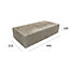 Kilsaran Solid fair faced Common Texture Concrete block (L)440mm (W)215mm (H)100mm
