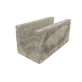 Kilsaran U-Block Common Texture Hollow concrete block (L)440mm (W)215mm