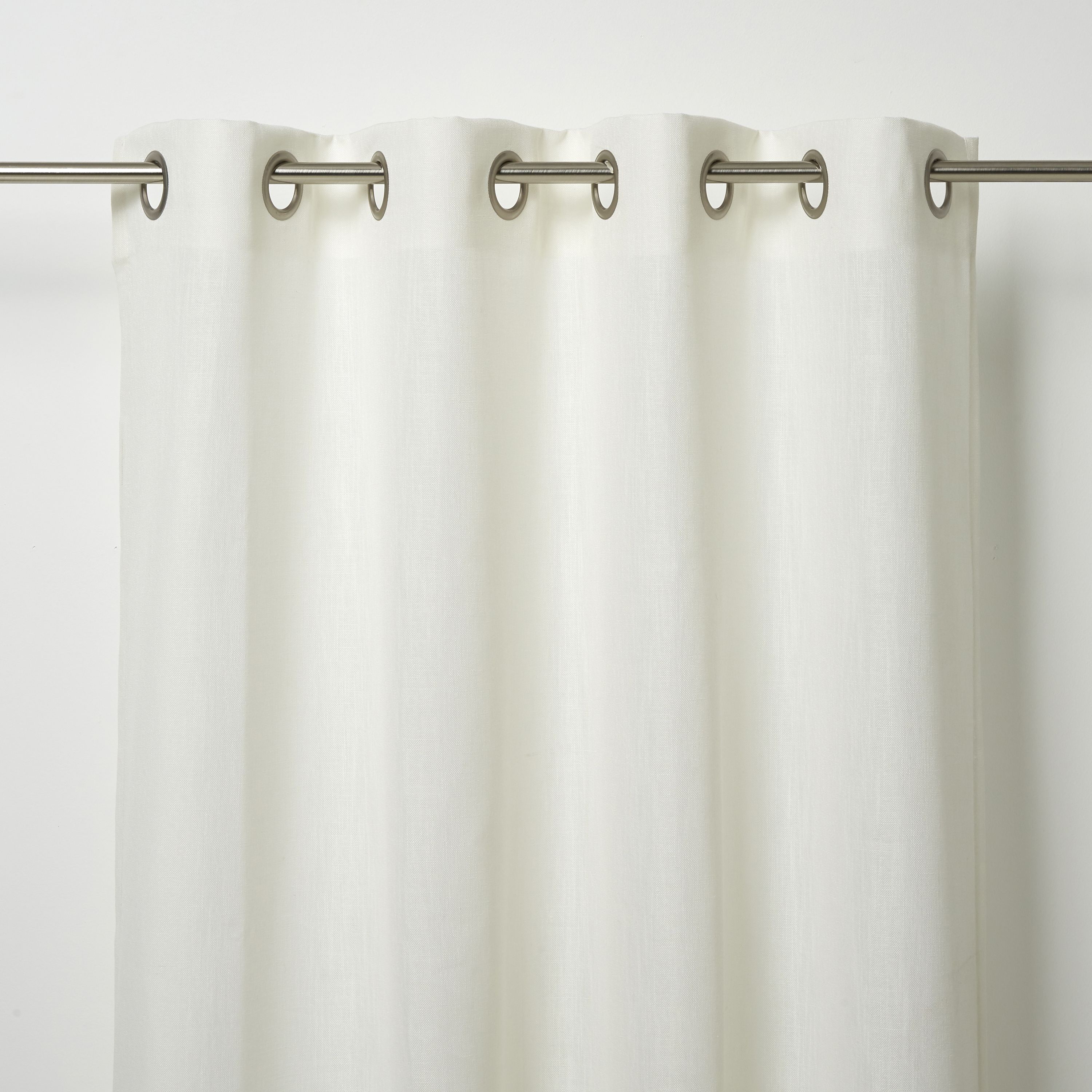 Kippens Off white Plain Net Eyelet Curtain (W)140cm (L)260cm, Single