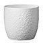 Kiruna Brushed White Ceramic Plant pot (Dia)14cm