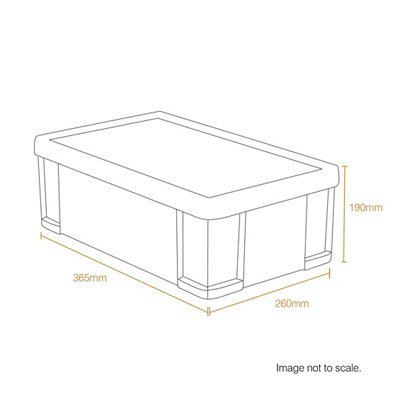 Kis Bi box Blue 11L Plastic Stackable Storage box & Integrated lid