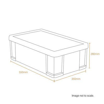 Kis Bi box Blue 40L Plastic Storage box & Integrated lid