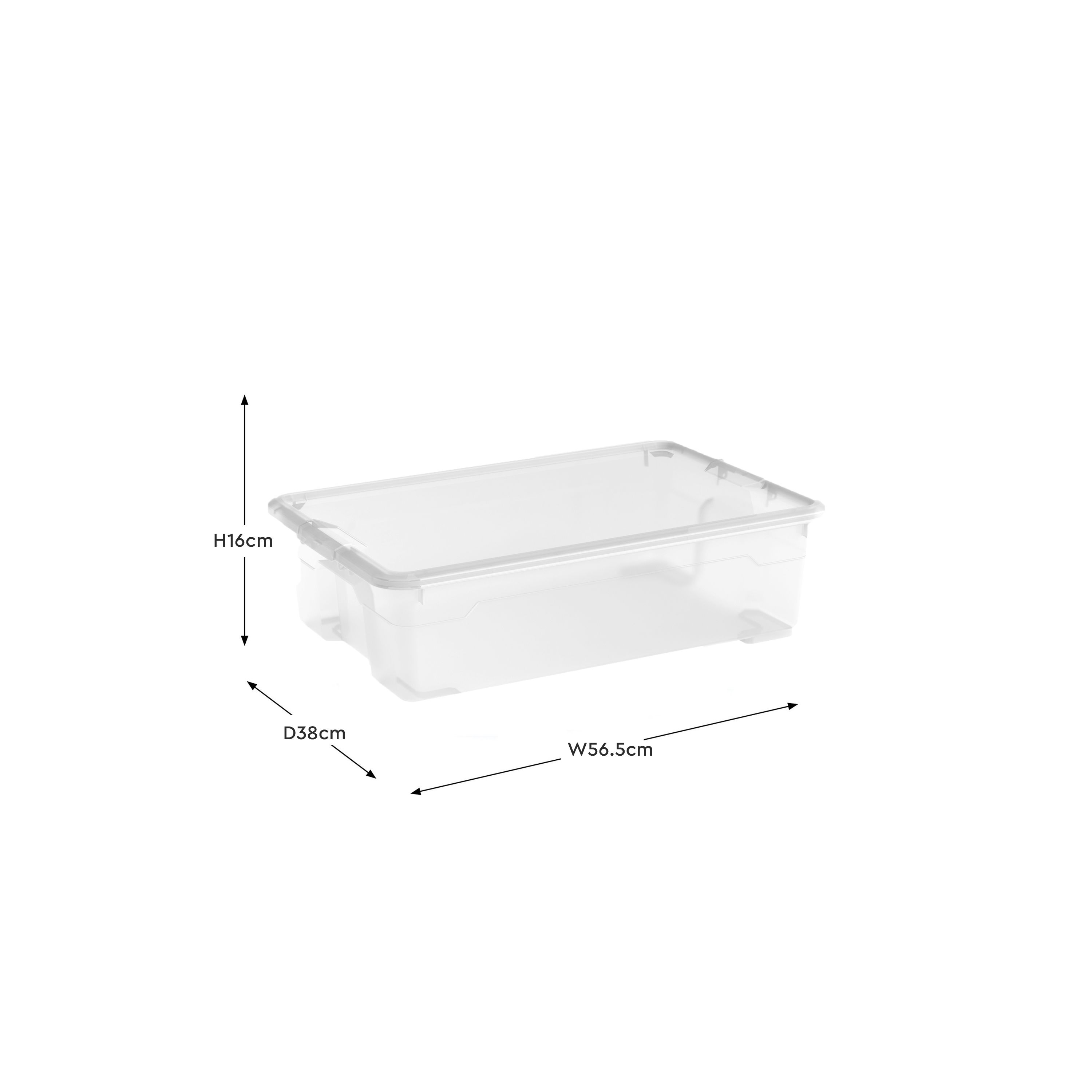 Kis R Box Clear 25L Medium Stackable Storage box with Lid