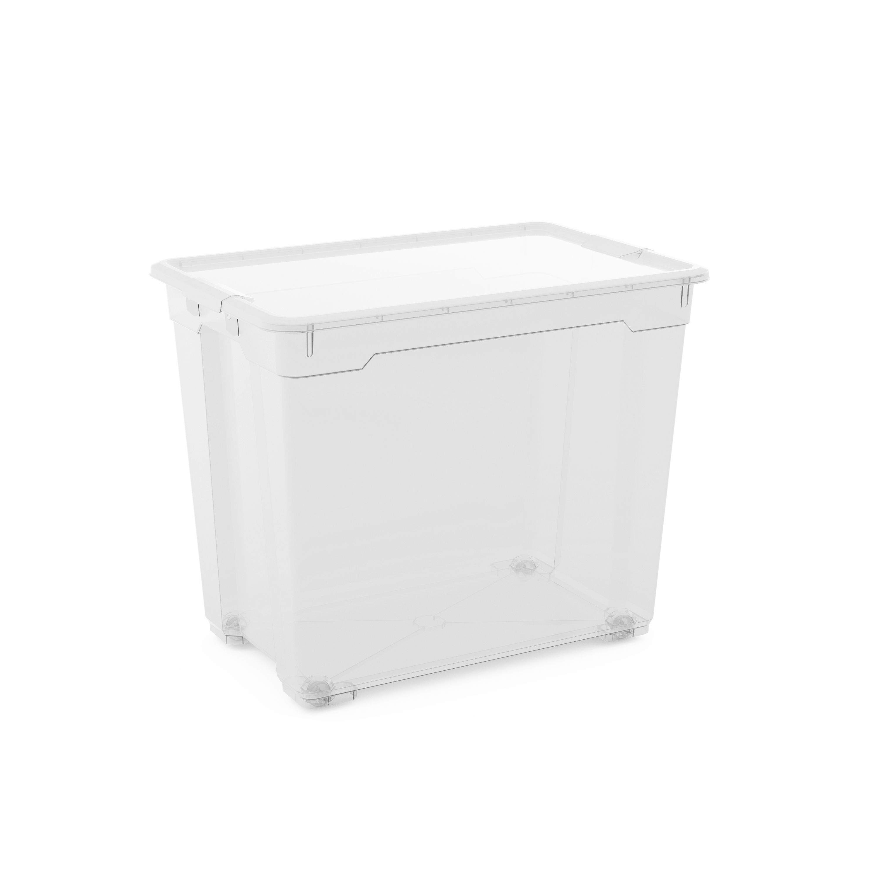 Kis R Box Clear 78L XXL Stackable Wheeled Storage box with Lid