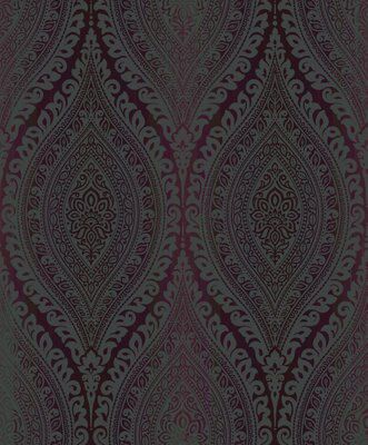 Kismet Purple Glitter effect Blown Wallpaper