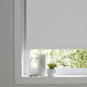 Kitchen & bathroom blinds Corded Plain grey Blackout Roller Blind (W)90cm (L)180cm