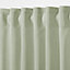 Klama Blue & green Plain Unlined Pencil pleat Curtain (W)117cm (L)137cm, Single