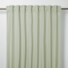 CLAUDE LEAF  66" X 54" B&Q SAGE,VERY LIGHT GREY/ GREEN  FULLY LINED CURTAINS 