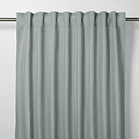Klama Blue grey Plain Unlined Pencil pleat Curtain (W)167cm (L)228cm, Single