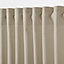 Klama Light brown Plain Unlined Pencil pleat Curtain (W)140cm (L)260cm, Single
