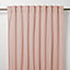 Klama Pink Plain Unlined Pencil pleat Curtain (W)167cm (L)183cm, Single
