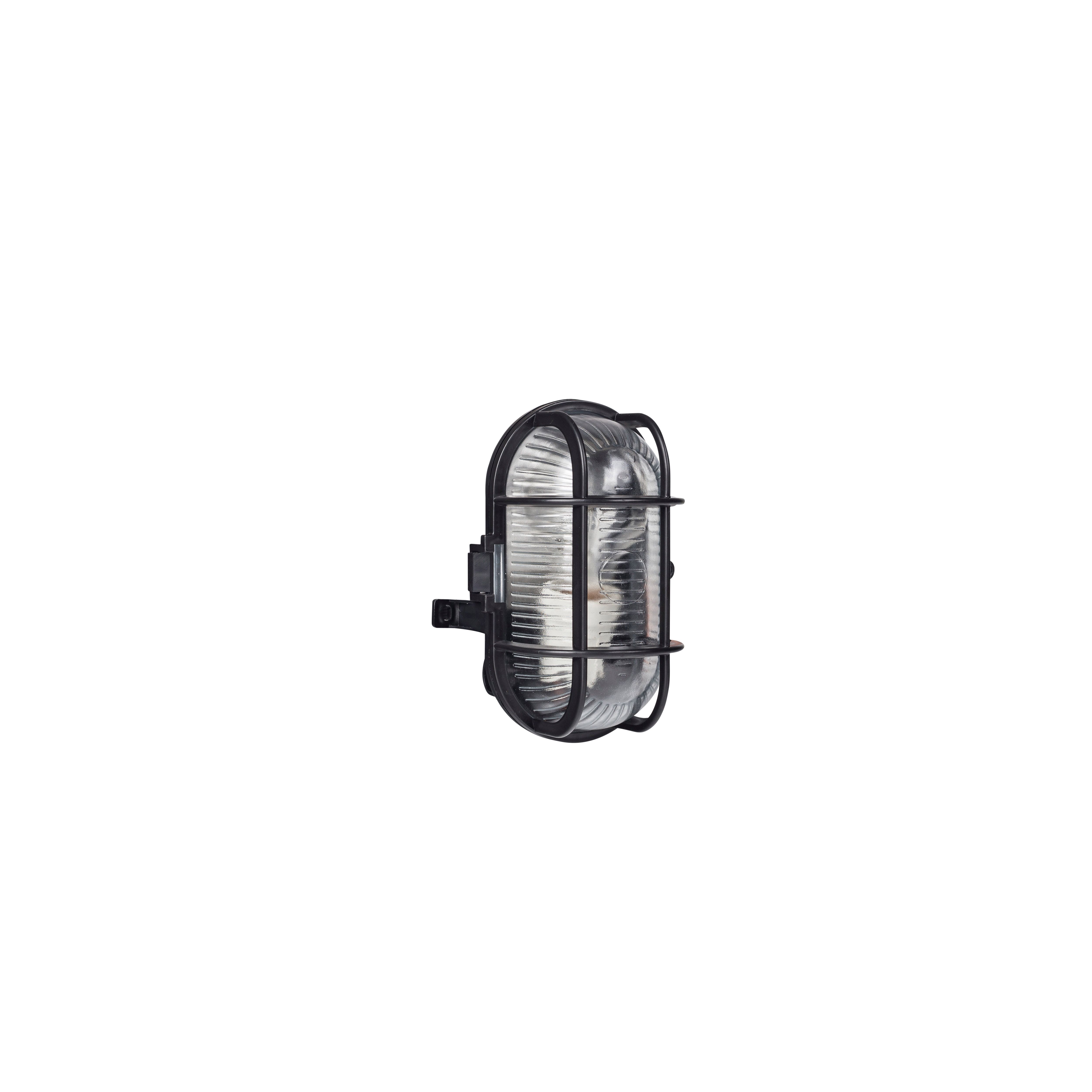 Klenova Black Wired Bulkhead light, Pack of 1