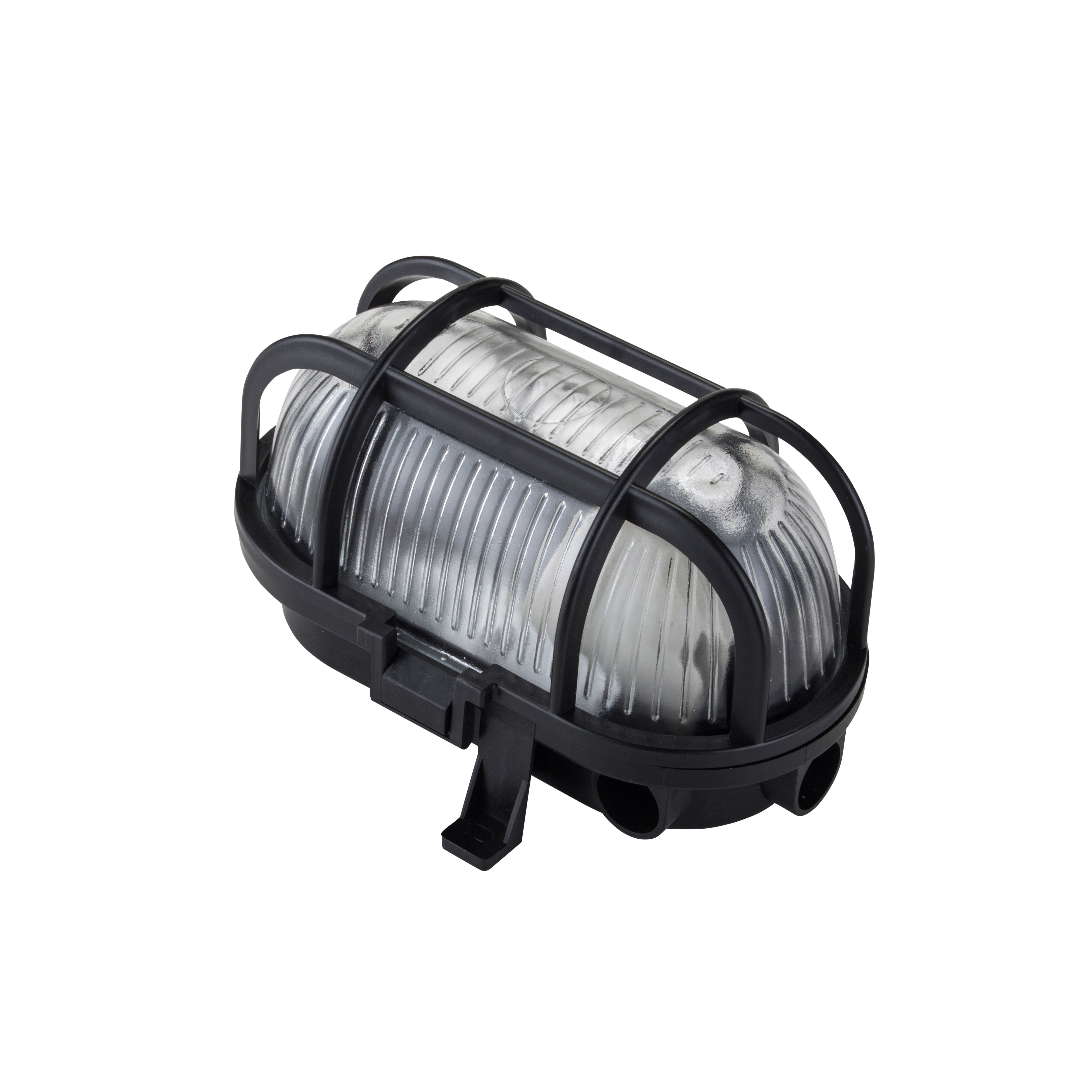 Klenova Black Wired Bulkhead light, Pack of 1