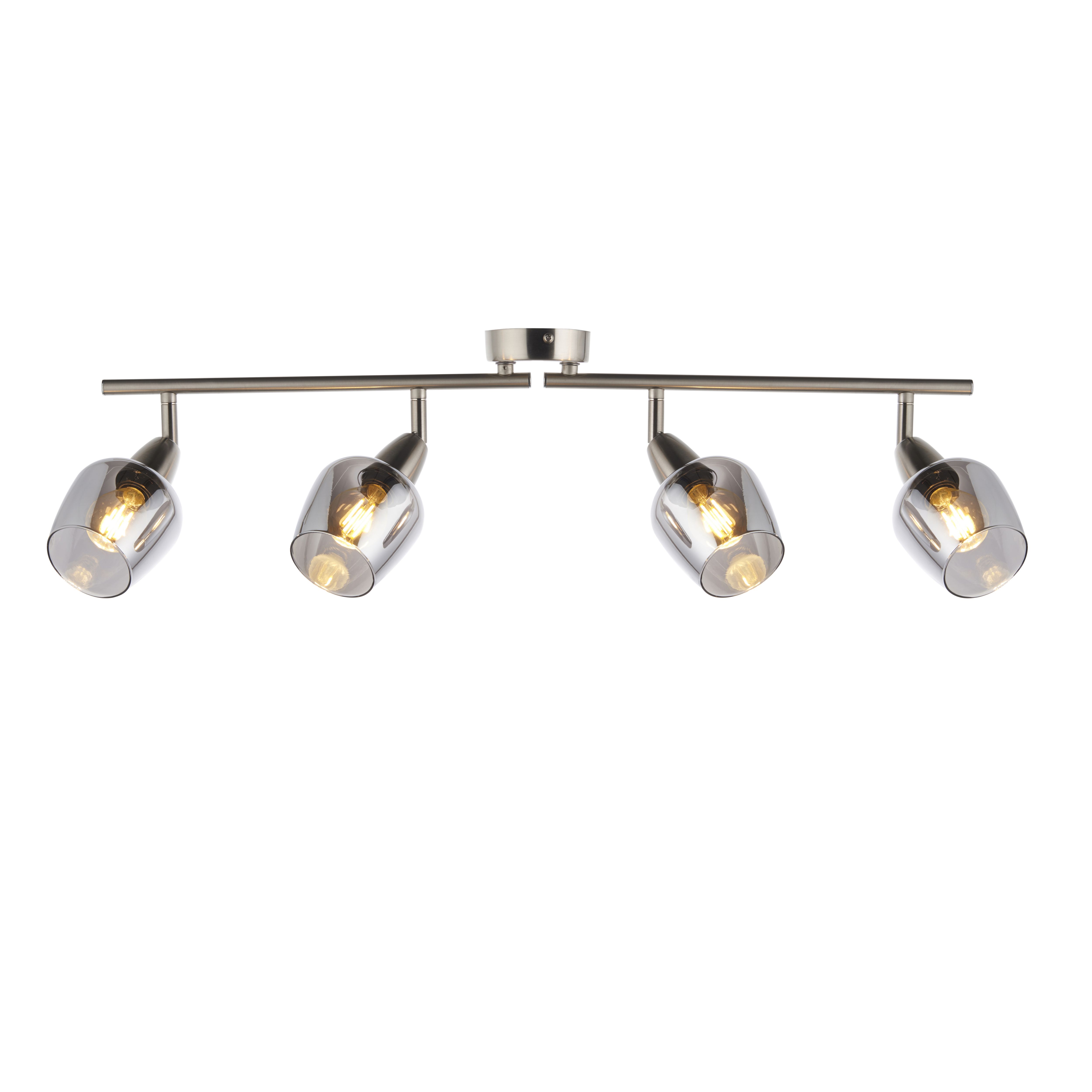 Kleo bar Silver Nickel effect 4 Light Spotlight bar