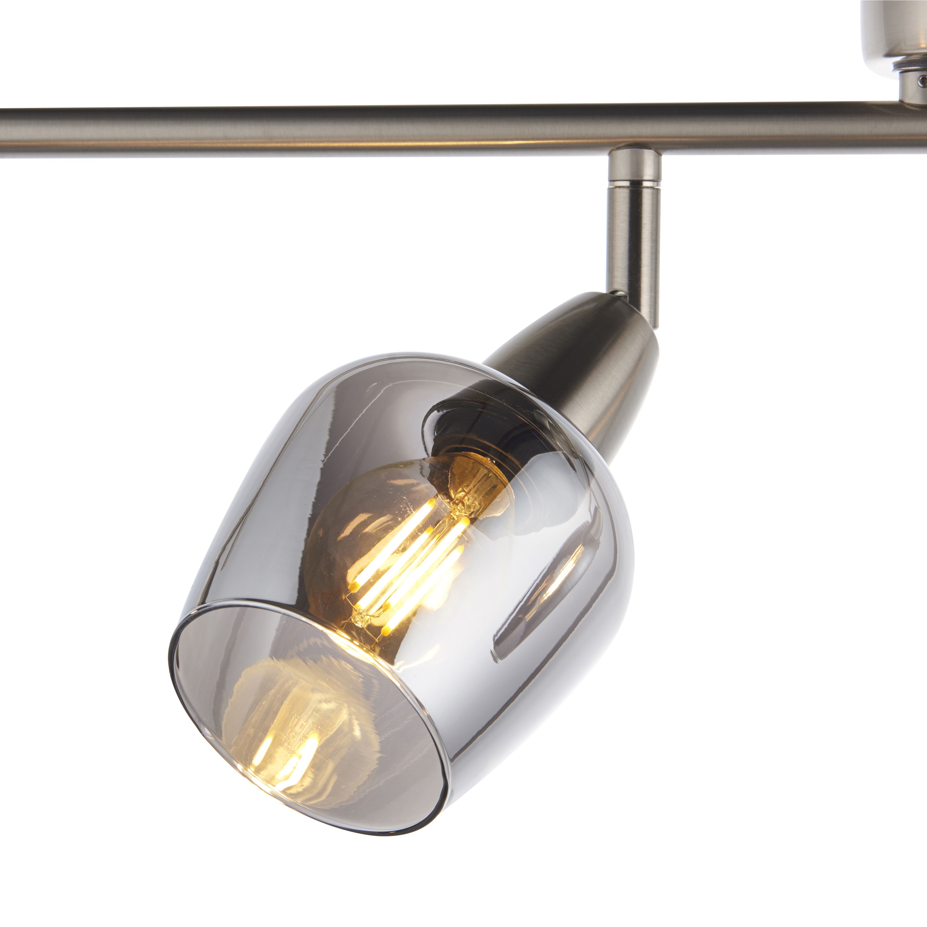 Kleo bar Silver Nickel effect 4 Light Spotlight bar