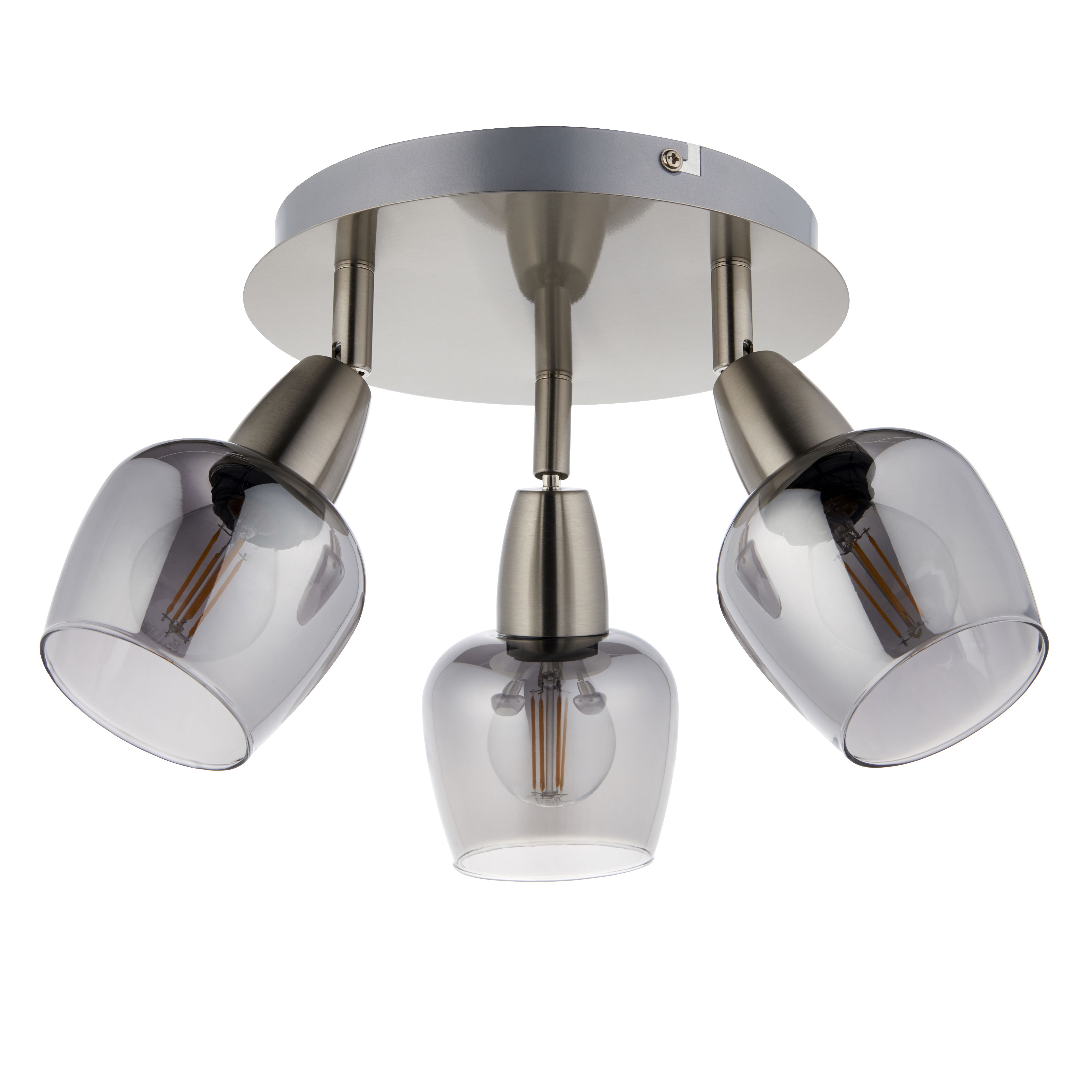 Kleo Silver Nickel effect 3 Light Spotlight