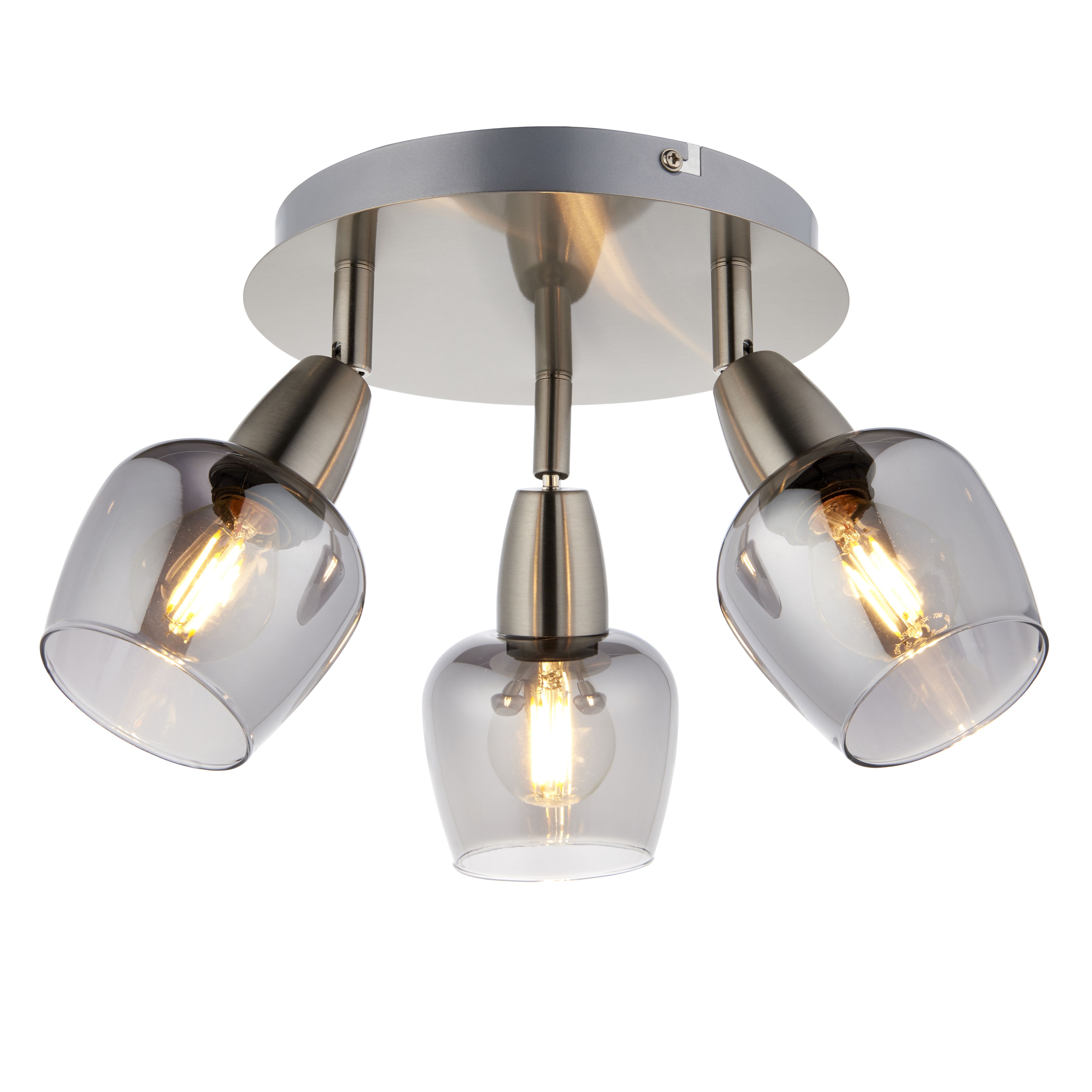 Kleo Silver Nickel effect 3 Light Spotlight